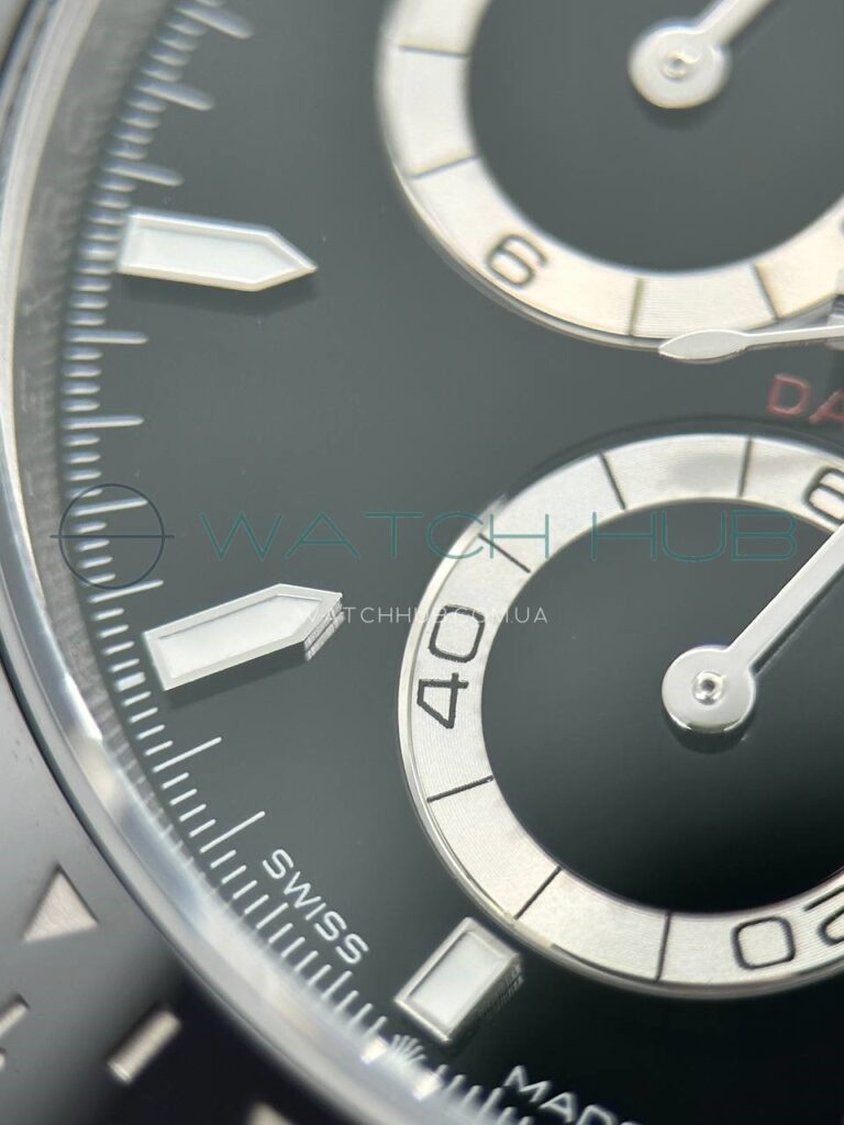 kopja elitnogo cachestva rolex cosmograph daytona 40 mm 4131 oyster black dial ref.m126500ln 0002 1 watchhub