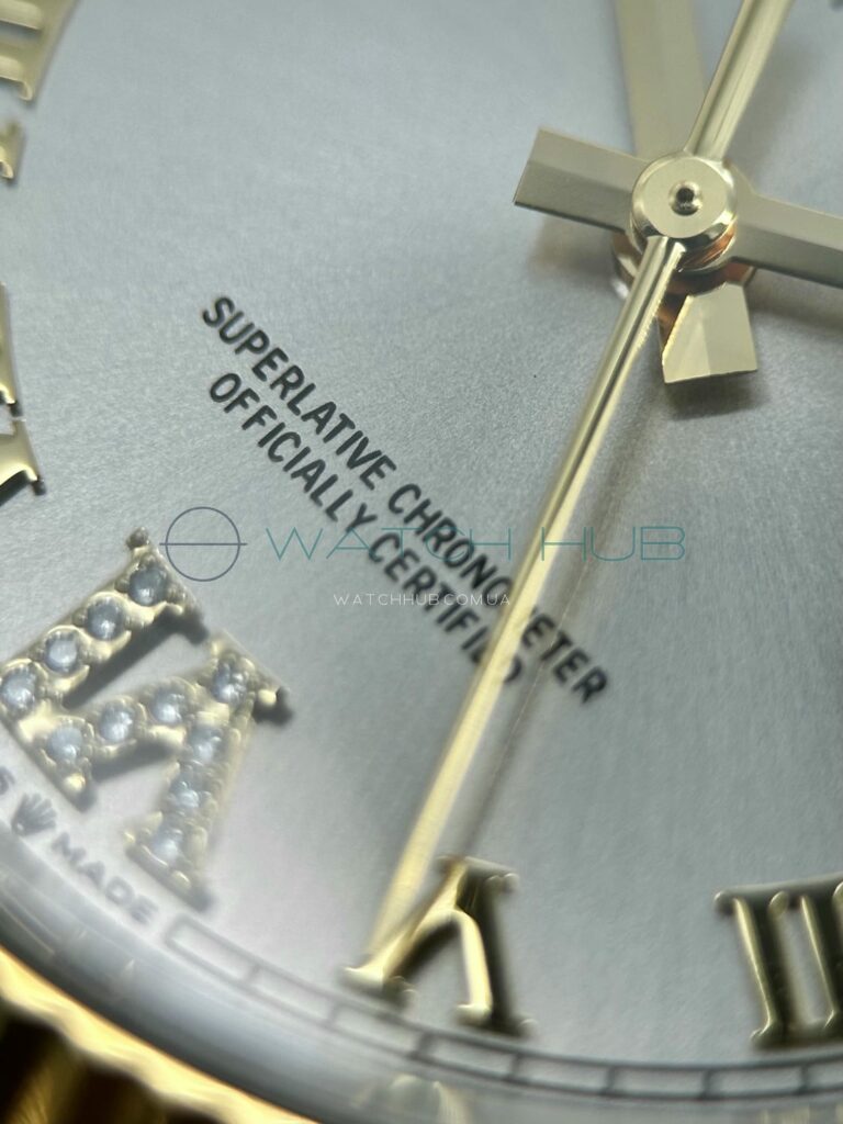elitnij godinnyk rolex datejust 36 mm jubilee yellow combined silver dial ref.m126233 0031 26 watchhub