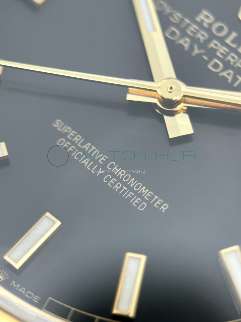elitnij godinnyk rolex day date 40 mm yellow gold president bright black dial ref.m228238 0067 11 watchhub
