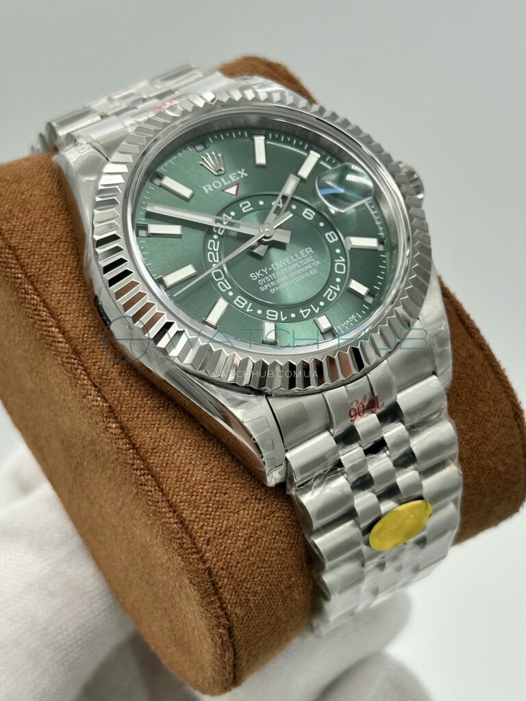 elitnij godinnyk rolex sky dweller 42 mm green dial ref.m336934 0002 4 watchhub