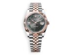 rolex everose rolesor 40 fluted jubille dark grey watchhub