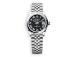 rolex datejust 31 white rolesor smooth jubille black watchhub