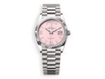 rolex day date rolex white gold fluted president pink watchhub
