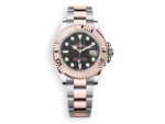 rolex yacht master 40 everose rolesor oyster balck watchhub