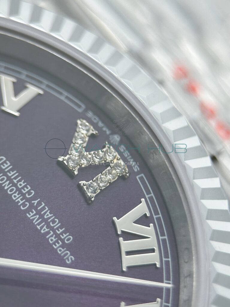 kupit elitnij godinnyk rolex datejust 36 mm jubilee fluted bezel aubergine dial ref.m126234 0021 3 watchhub