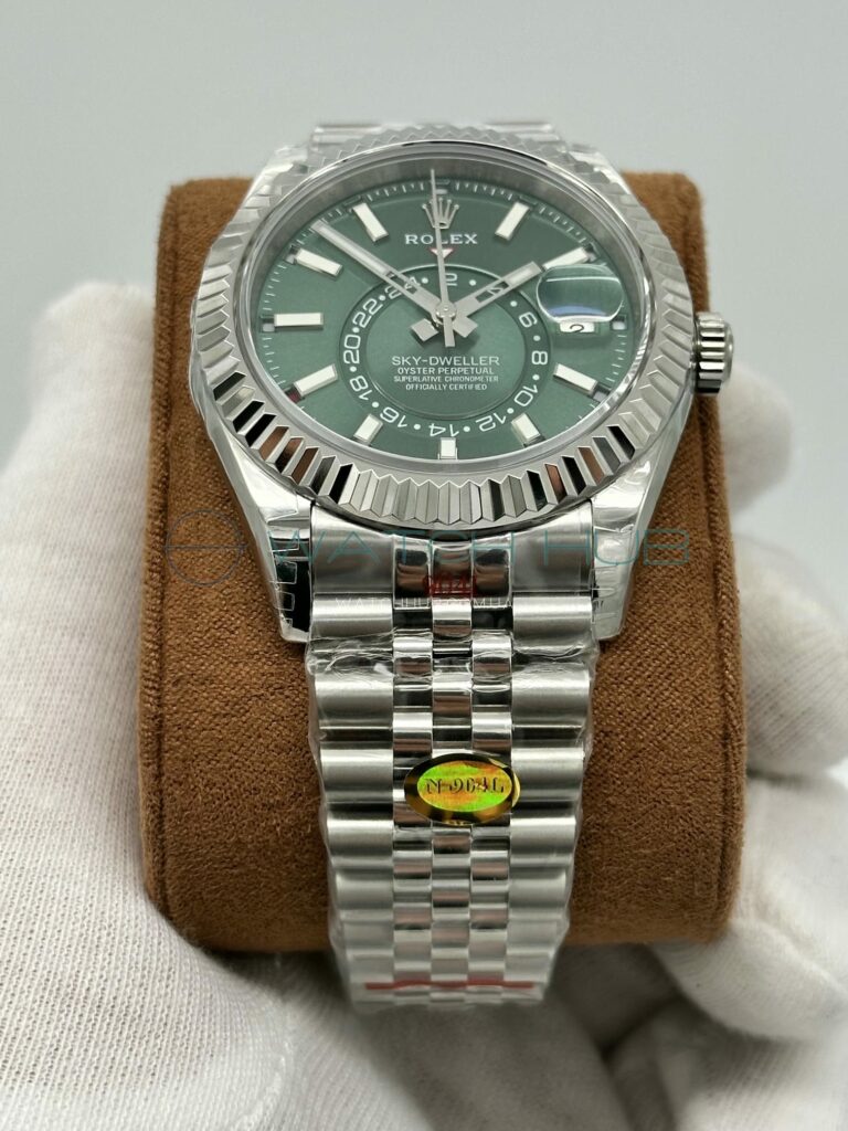 kupit elitnij godinnyk rolex sky dweller 42 mm green dial ref.m336934 0002 8 watchhub