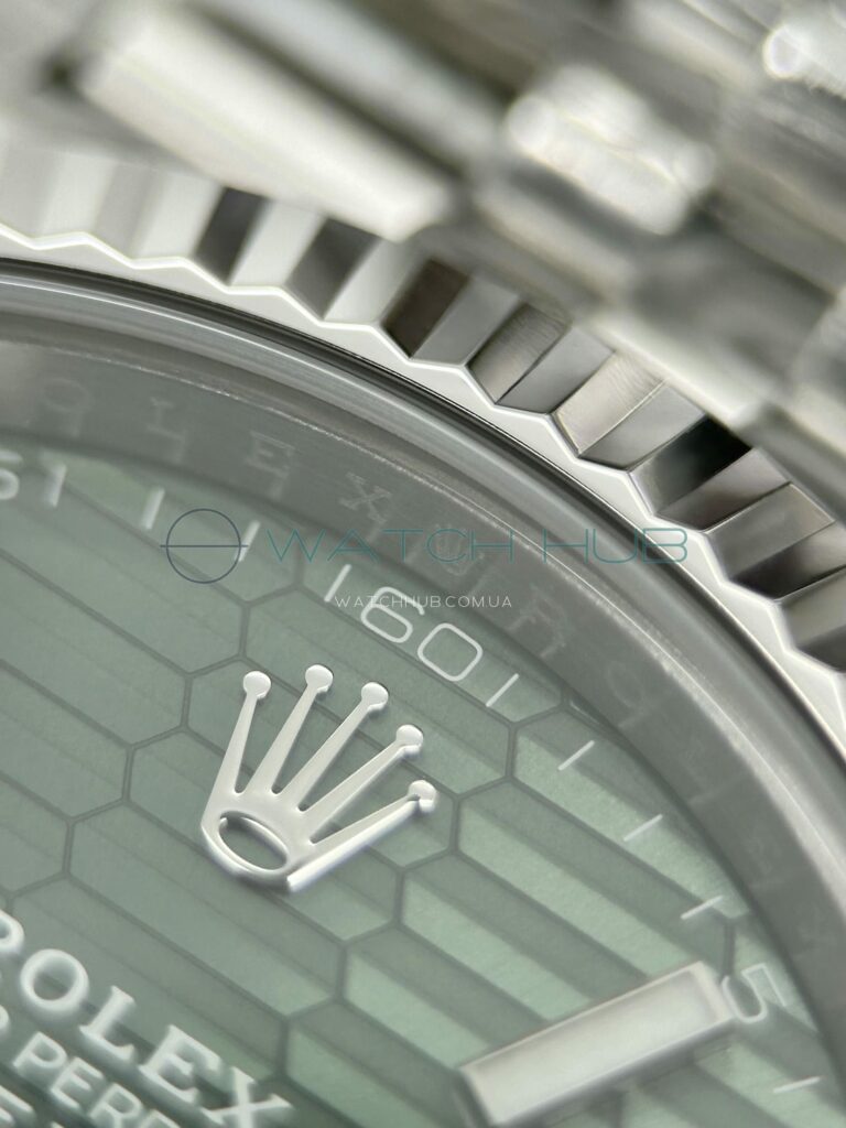 kupit repliku rolex datejust 41 mm jubilee mint green fluted motif dial ref.m126334 0030 24 watchhub