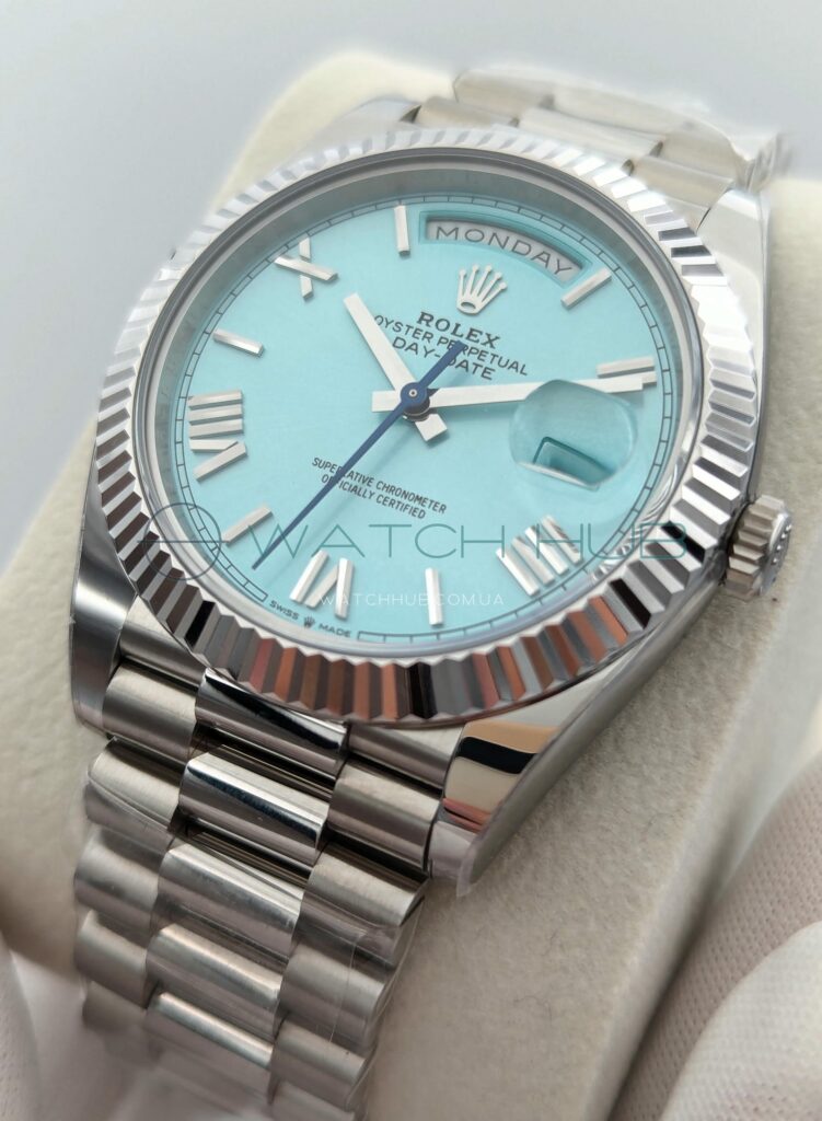 kupit rolex oyster perpetual day date 40 mm ice blue dial ref.m228236 0012 8 watchhub