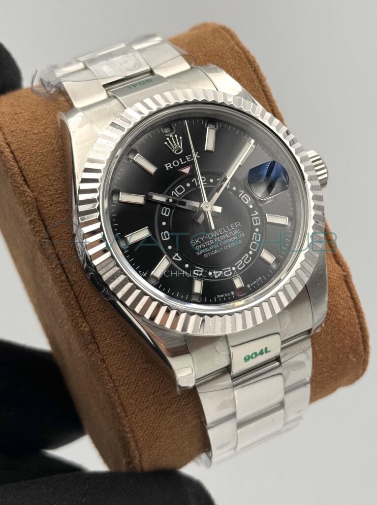kupit superclon rolex sky dweller 42 mm oyster black dial ref.m326934 0005 19 watchhub