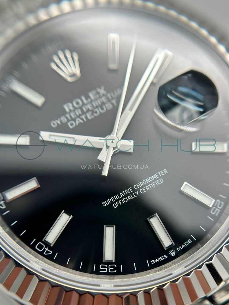 replika rolex datejust 41 mm jubilee steel black dial fluted bezel ref.m126334 0018 14 watchhub
