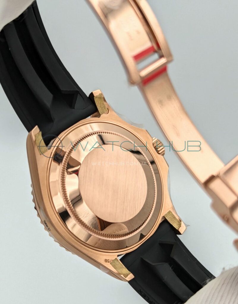 replika rolex yacht master 40 mm everose gold black ref.m126655 0002 3 watchhub