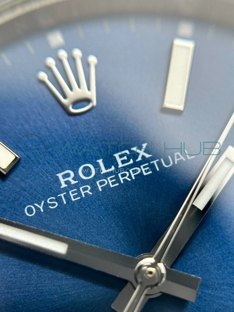 superclon rolex oyster perpetual 41 mml oyster blue dial smooth bezel ref.124300 003 14