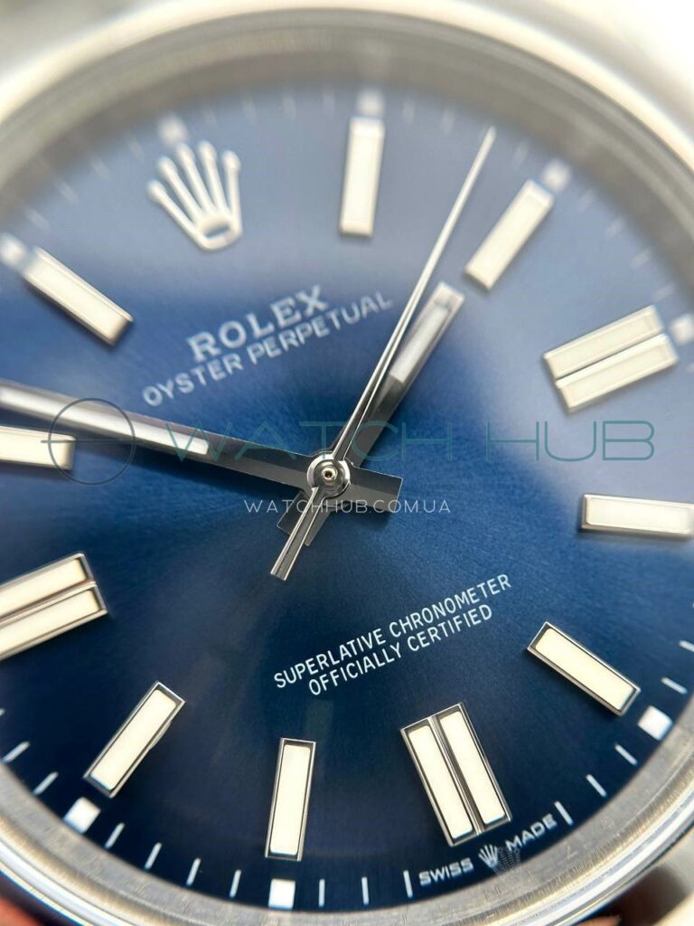 superclon rolex oyster perpetual 41 mml oyster blue dial smooth bezel ref.124300 003 20
