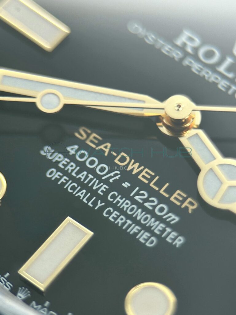 superclon rolex sea dweller 43 mm yellow combined black dial ref.m126603 0001 19