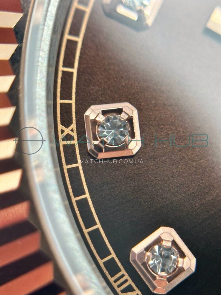 tochna kopiya rolex datejust 41 rose combined brown diamonds dial ref.m126331 0004 16 watchhub
