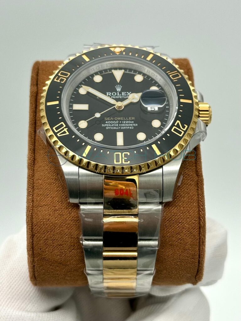 tochna kopiya rolex sea dweller 43 mm yellow combined black dial ref.m126603 0001 10