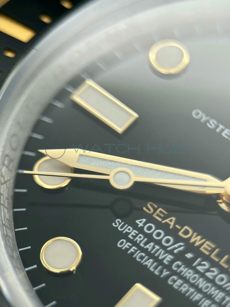 tochna kopiya rolex sea dweller 43 mm yellow combined black dial ref.m126603 0001 16