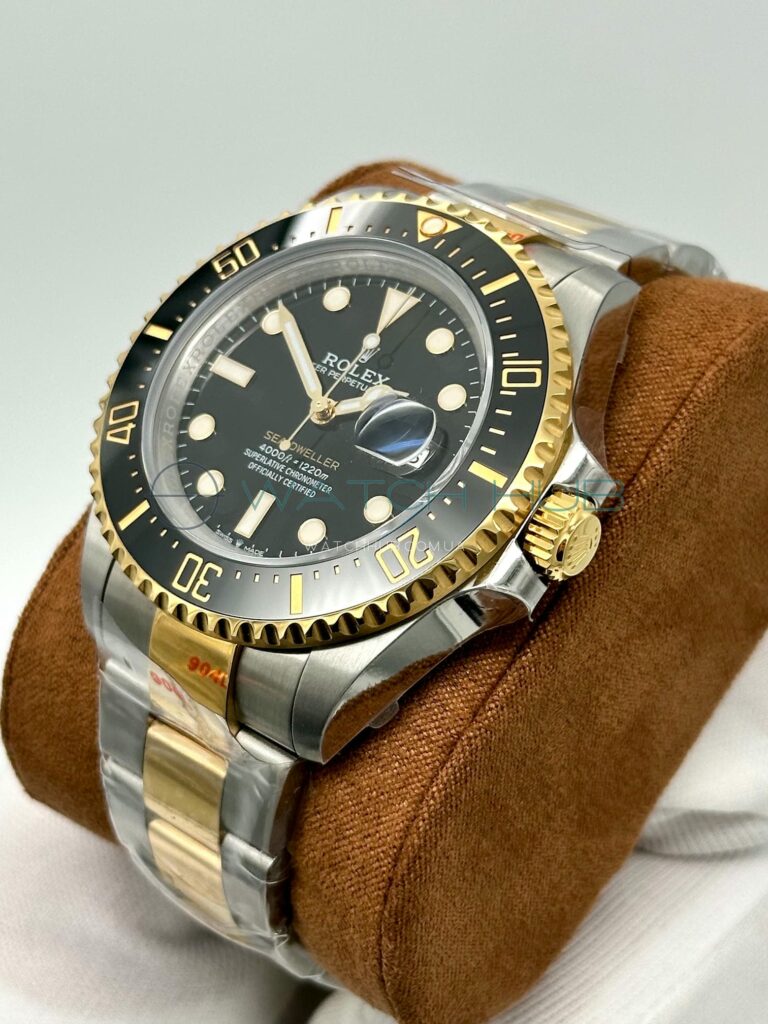 tochna kopiya rolex sea dweller 43 mm yellow combined black dial ref.m126603 0001 8