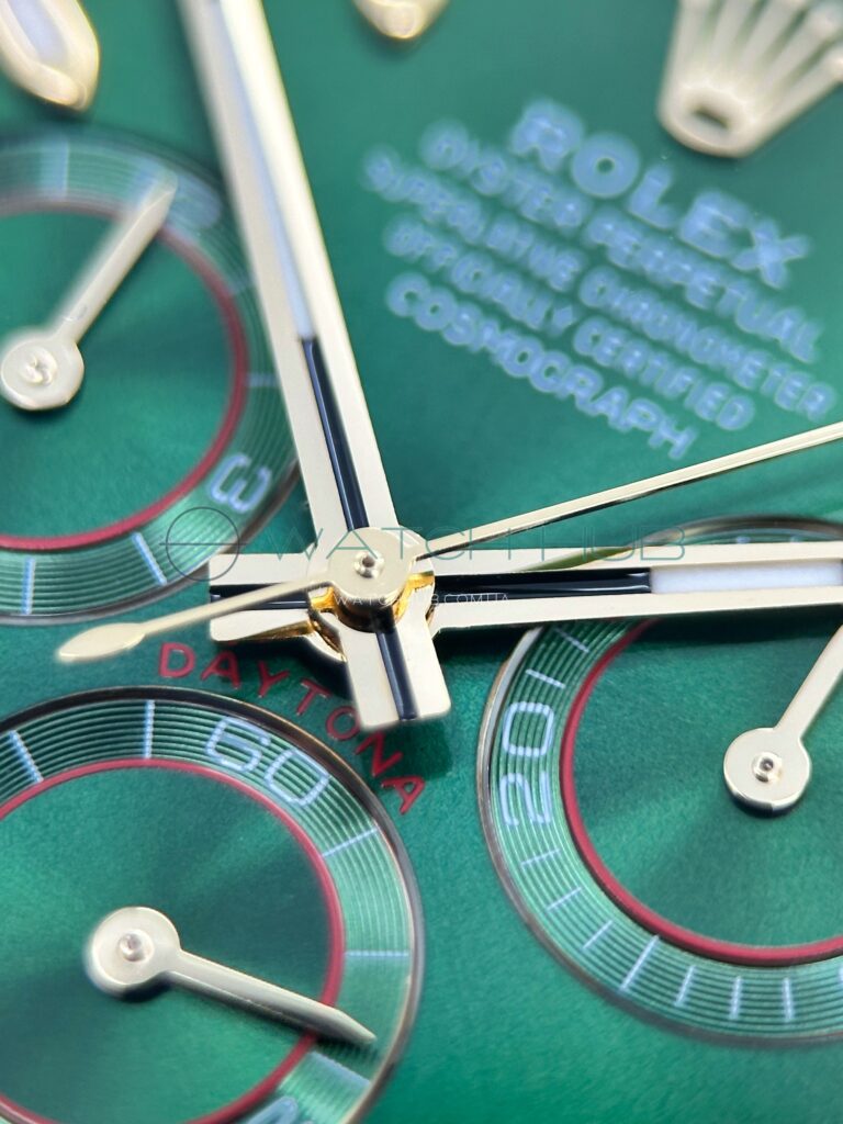 tochna kopiya rolex cosmograph daytona 4130 yellow gold green dial ref.m116508 0013 6 watchhub