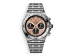 lux replika breitling chronomat b01 42 mm gold dial ab0134101k1a1 watchhub