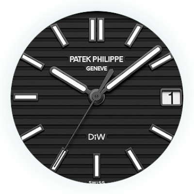patek philippe nautilus 5711 diw carbon black grail main dial