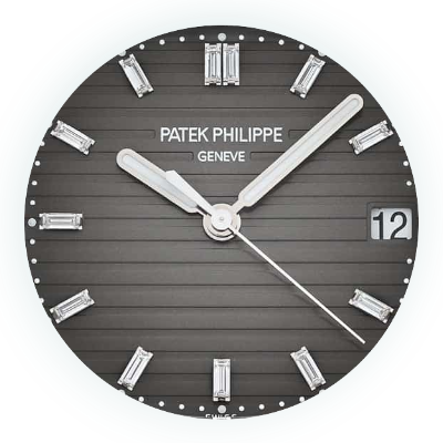 patek philippe nautilus grey dial diamond 5711 110p 001 main dial